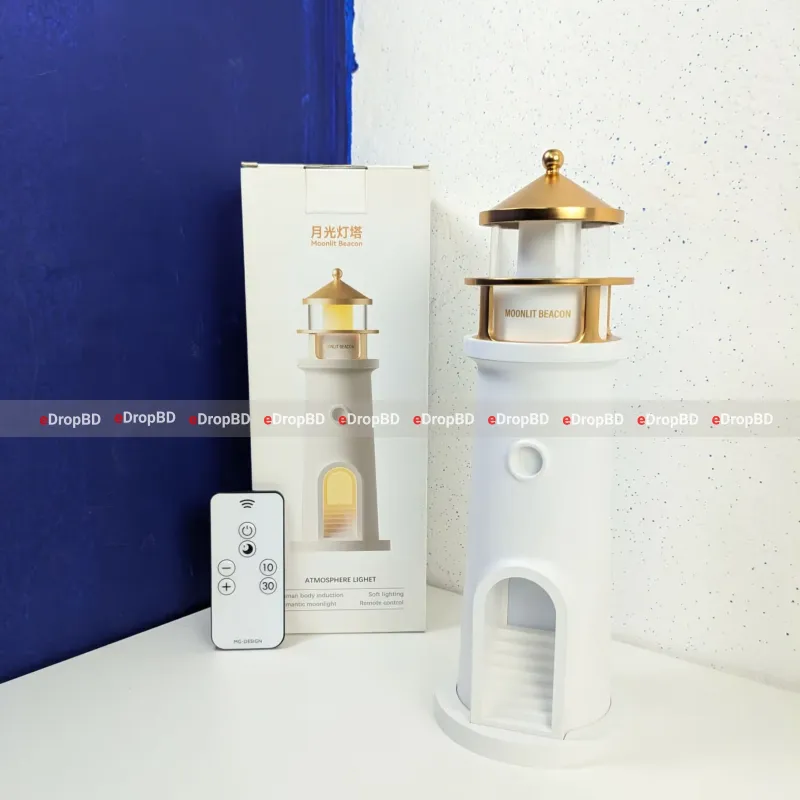 Moon lamp lighthouse with remote - Moon Lamp Projection Lighthouse Night Light